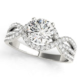 Devoted Multi-Row Round Diamond Engagement Ring — 9K/18K Gold & Platinum
