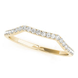 Curved Bands Half Eternity Ring in Gold & Platinum