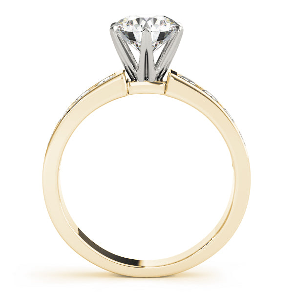 Adored Channel-Set Round Diamond Engagement Ring — 9K/18K Gold & Platinum