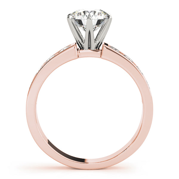 Adored Channel-Set Round Diamond Engagement Ring — 9K/18K Gold & Platinum