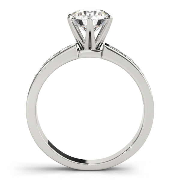 Adored Channel-Set Round Diamond Engagement Ring — 9K/18K Gold & Platinum