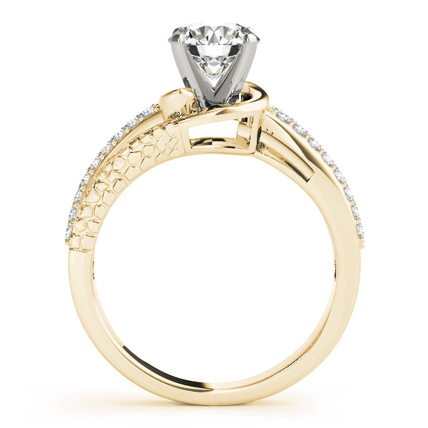 Resplendent Multi-Row Round Diamond Engagement Ring — 9K/18K Gold & Platinum