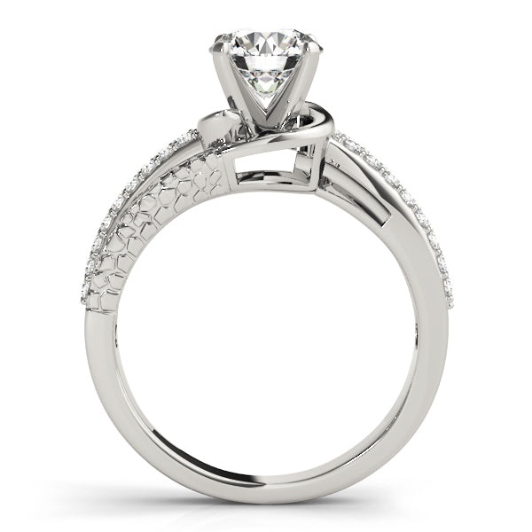Resplendent Multi-Row Round Diamond Engagement Ring — 9K/18K Gold & Platinum