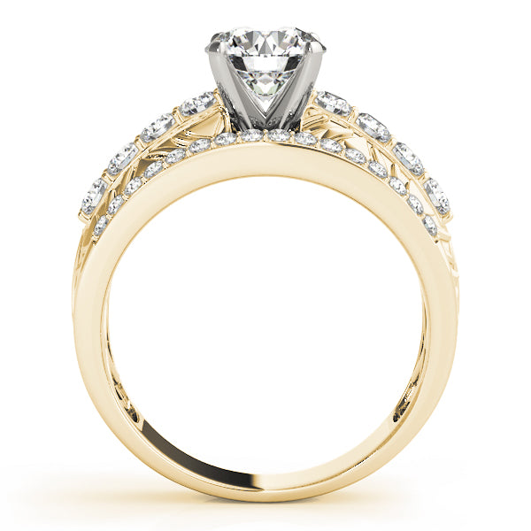 Noble Multi-Row Round Diamond Engagement Ring — 9K/18K Gold & Platinum