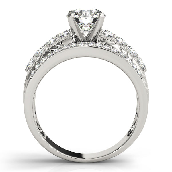 Noble Multi-Row Round Diamond Engagement Ring — 9K/18K Gold & Platinum