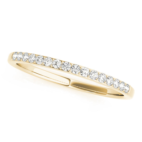 Prong Set Half Eternity Ring in Gold & Platinum