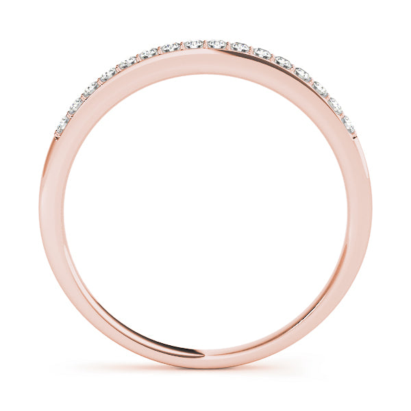 Prong Set Half Eternity Ring in Gold & Platinum