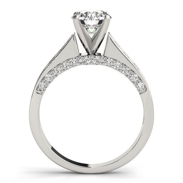 Classic Channel-Set Round Diamond Engagement Ring — 9K/18K Gold & Platinum