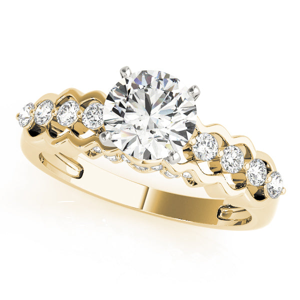 Timeless Prong-Set Round Diamond Engagement Ring — 9K/18K Gold & Platinum