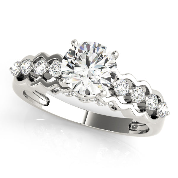 Timeless Prong-Set Round Diamond Engagement Ring — 9K/18K Gold & Platinum