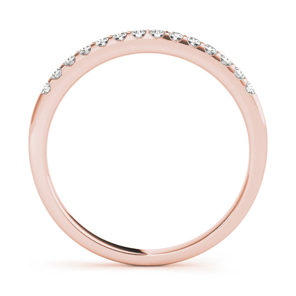 Shared Prong Half Eternity Ring in Gold & Platinum