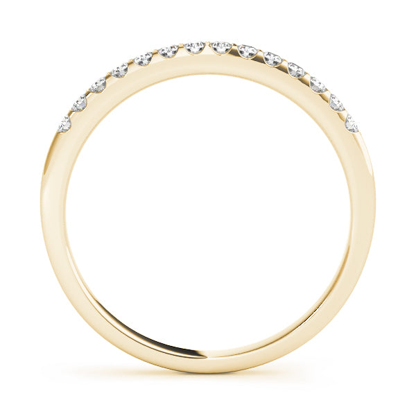 Shared Prong Half Eternity Ring in Gold & Platinum