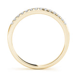Shared Prong Half Eternity Ring in Gold & Platinum