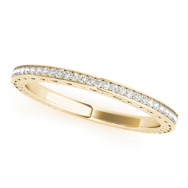 Prong Set Half Eternity Ring in Gold & Platinum