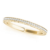 Prong Set Half Eternity Ring in Gold & Platinum