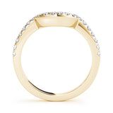 Curved Half Eternity Ring in Gold & Platinum