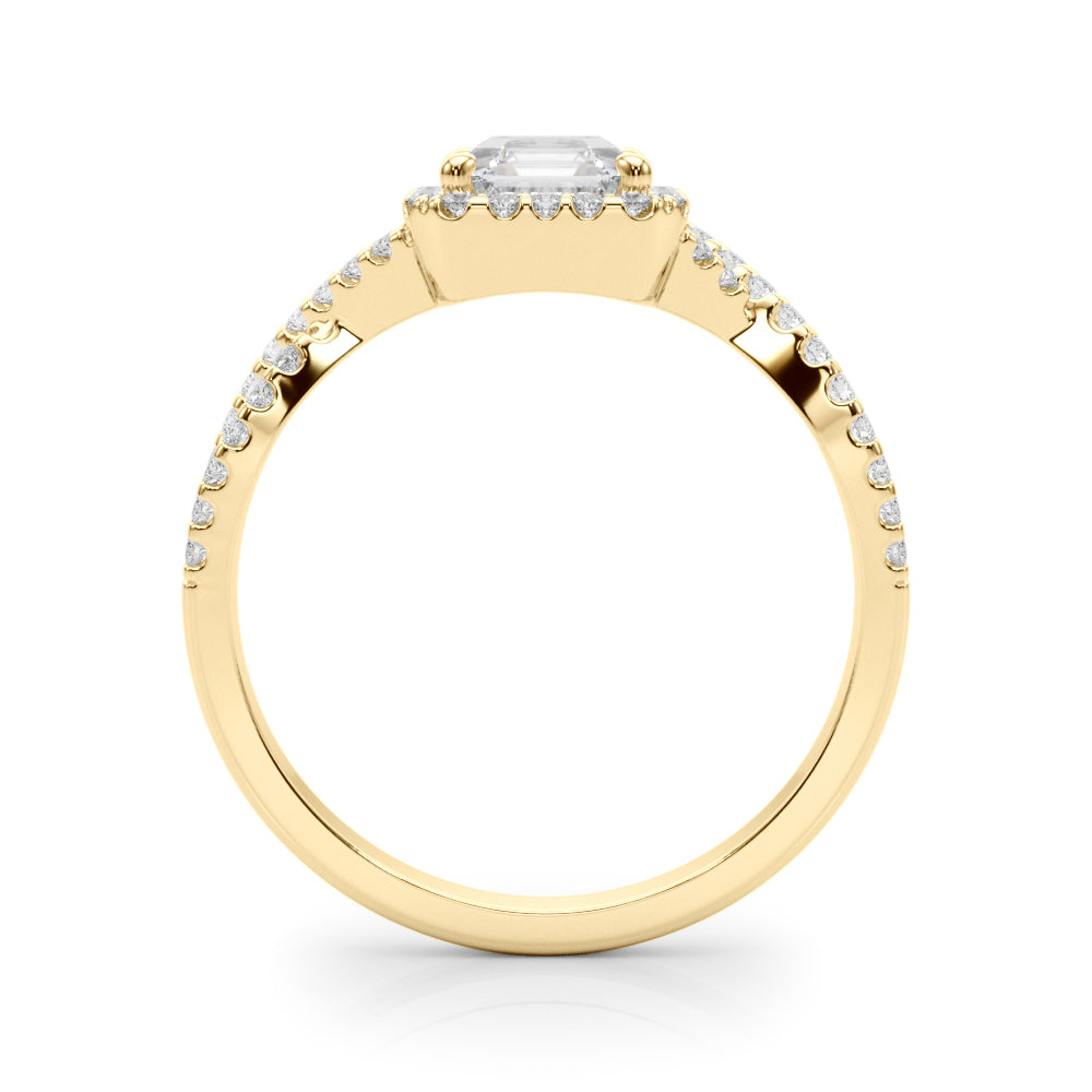 Artisan Multi-Row Round Diamond Engagement Ring — 9K/18K Gold & Platinum