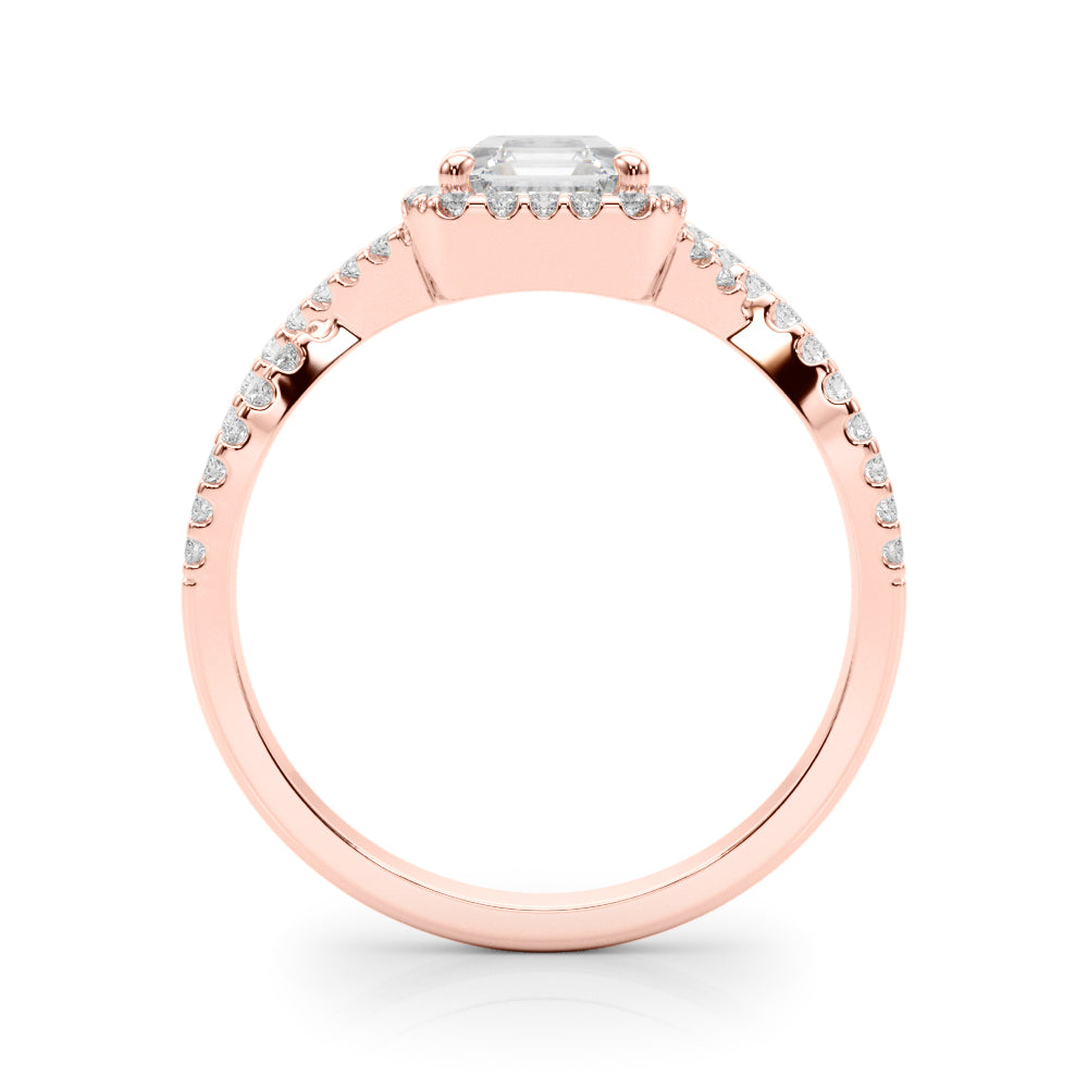 Artisan Multi-Row Round Diamond Engagement Ring — 9K/18K Gold & Platinum