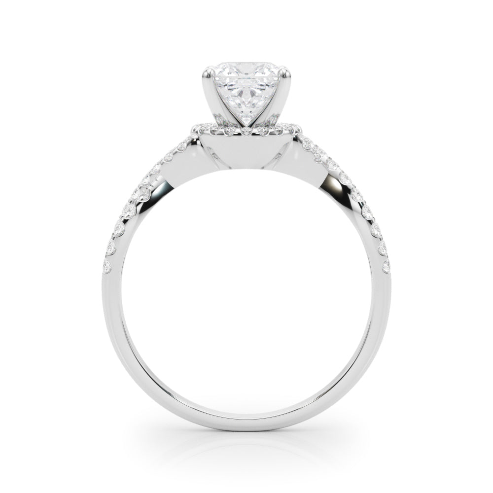 Artisan Multi-Row Round Diamond Engagement Ring — 9K/18K Gold & Platinum