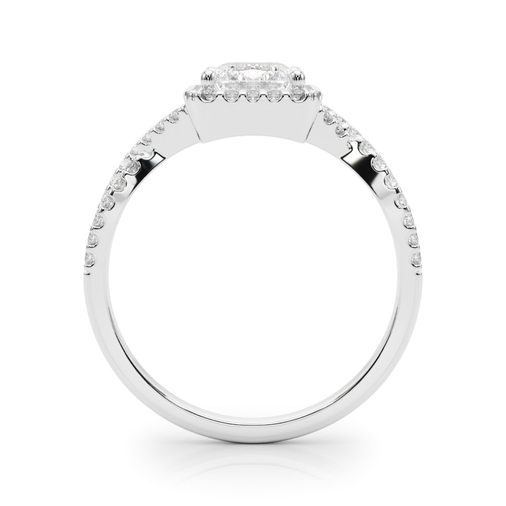 Artisan Multi-Row Round Diamond Engagement Ring — 9K/18K Gold & Platinum