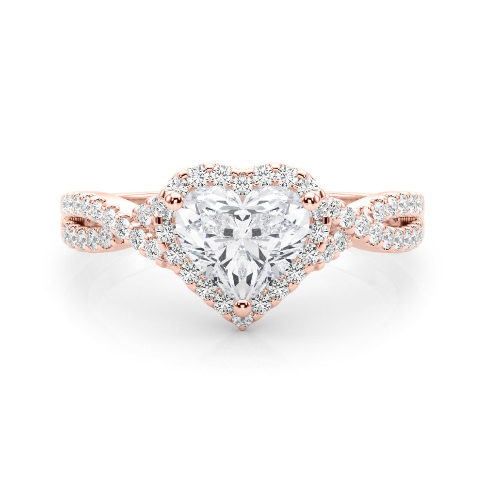 Artisan Multi-Row Round Diamond Engagement Ring — 9K/18K Gold & Platinum