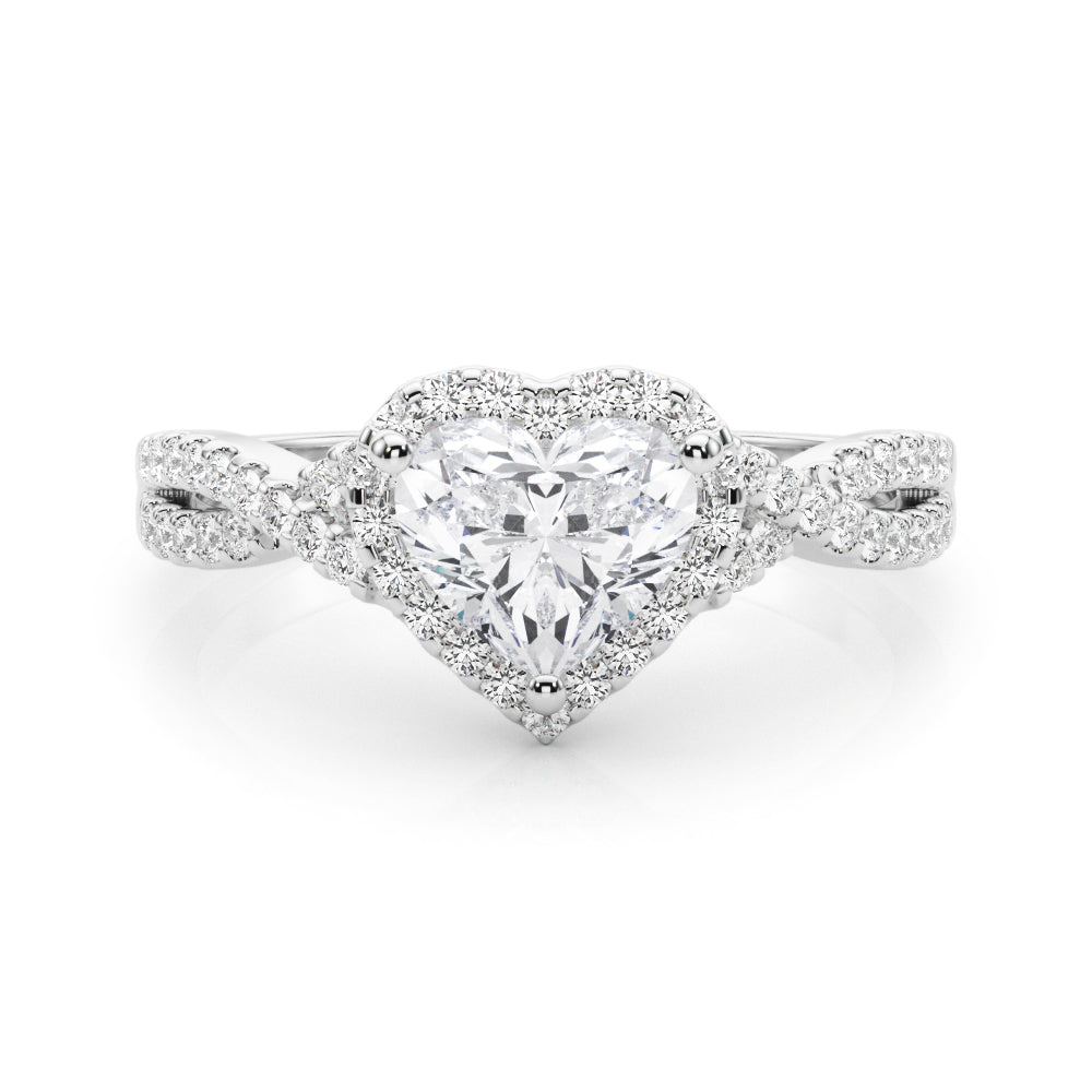 Artisan Multi-Row Round Diamond Engagement Ring — 9K/18K Gold & Platinum