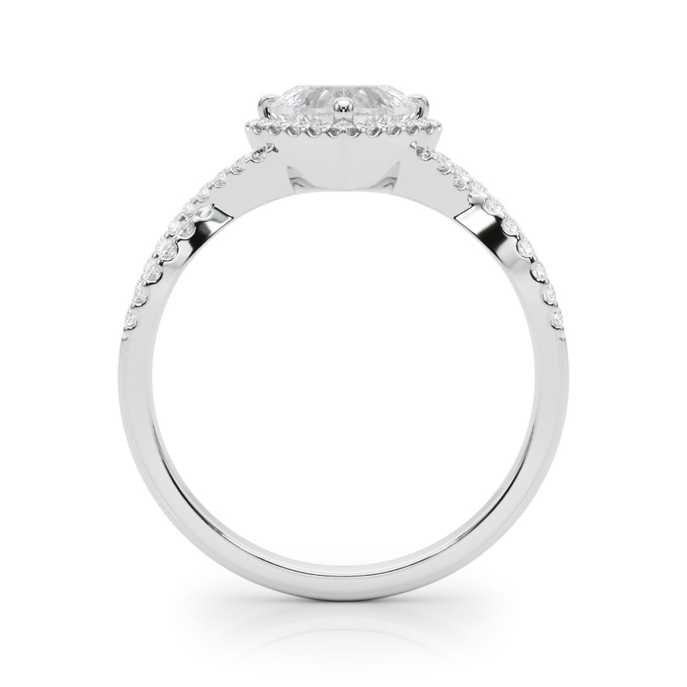 Artisan Multi-Row Round Diamond Engagement Ring — 9K/18K Gold & Platinum