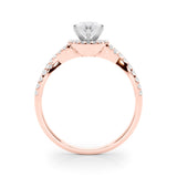 Artisan Multi-Row Round Diamond Engagement Ring — 9K/18K Gold & Platinum