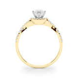 Artisan Multi-Row Round Diamond Engagement Ring — 9K/18K Gold & Platinum