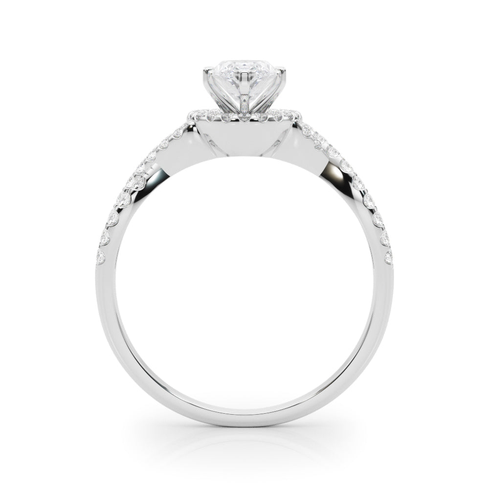 Artisan Multi-Row Round Diamond Engagement Ring — 9K/18K Gold & Platinum