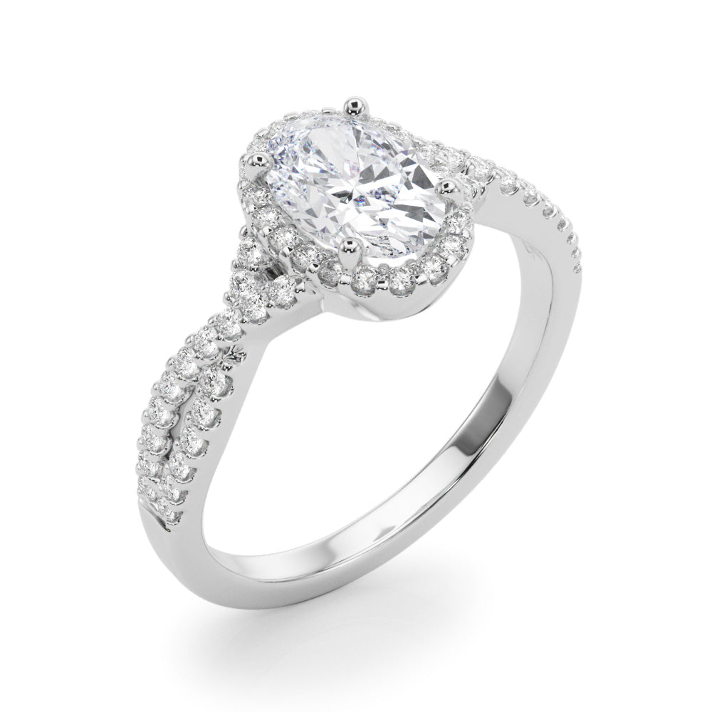 Artisan Multi-Row Round Diamond Engagement Ring — 9K/18K Gold & Platinum