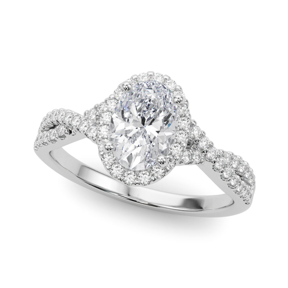 Artisan Multi-Row Round Diamond Engagement Ring — 9K/18K Gold & Platinum