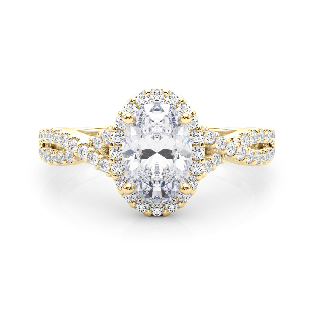 Artisan Multi-Row Round Diamond Engagement Ring — 9K/18K Gold & Platinum