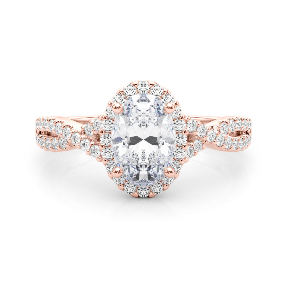 Artisan Multi-Row Round Diamond Engagement Ring — 9K/18K Gold & Platinum