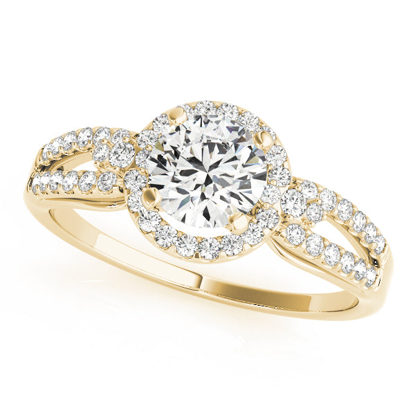 Bespoke Halo Round Diamond Engagement Ring — 9K/18K Gold & Platinum