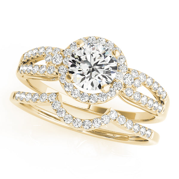 Bespoke Halo Round Diamond Engagement Ring — 9K/18K Gold & Platinum