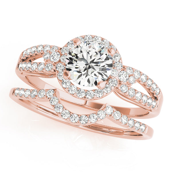 Bespoke Halo Round Diamond Engagement Ring — 9K/18K Gold & Platinum