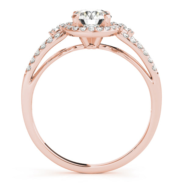 Bespoke Halo Round Diamond Engagement Ring — 9K/18K Gold & Platinum