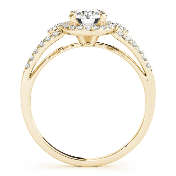 Bespoke Halo Round Diamond Engagement Ring — 9K/18K Gold & Platinum