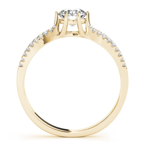 Exquisite Multi-Row Round Diamond Engagement Ring — 9K/18K Gold & Platinum