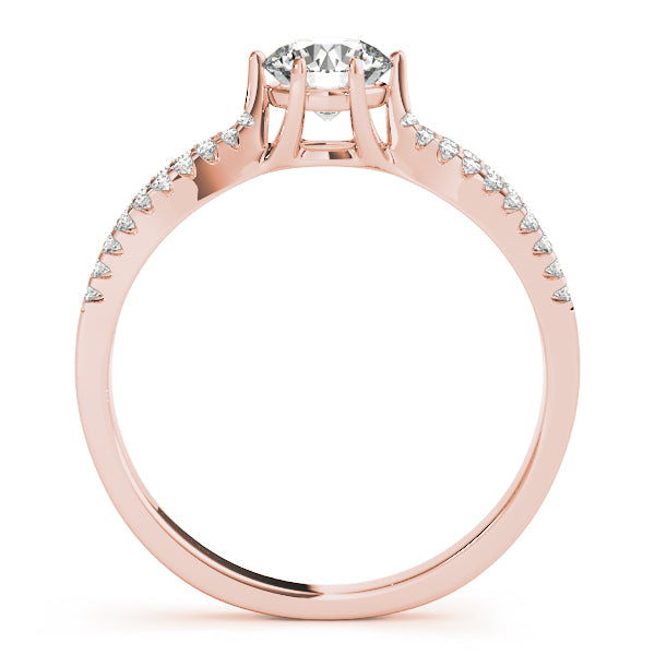 Exquisite Multi-Row Round Diamond Engagement Ring — 9K/18K Gold & Platinum