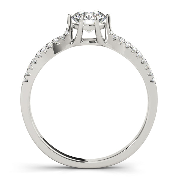 Exquisite Multi-Row Round Diamond Engagement Ring — 9K/18K Gold & Platinum