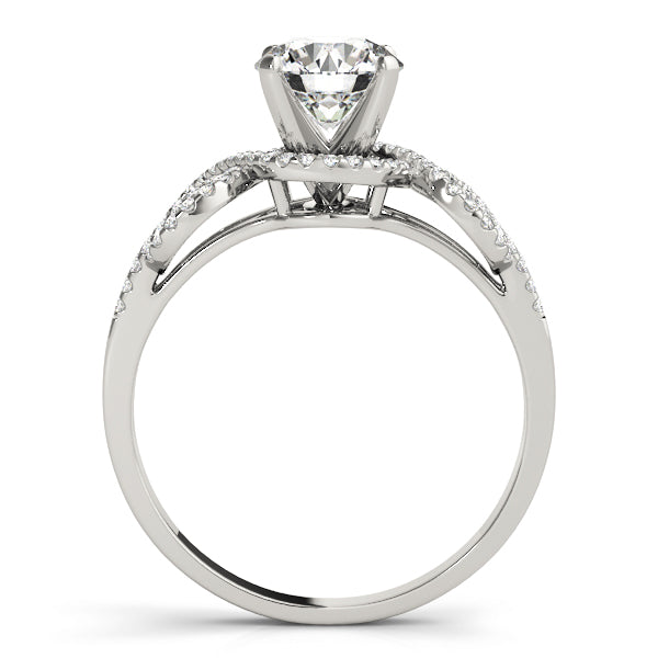 Regal Multi-Row Round Diamond Engagement Ring — 9K/18K Gold & Platinum