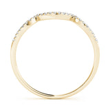 Curved Bands Half Eternity Ring in Gold & Platinum