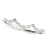 Curved Bands Half Eternity Ring in Gold & Platinum