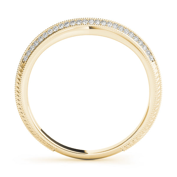 Double Row Pavã© Half Eternity Ring in Gold & Platinum