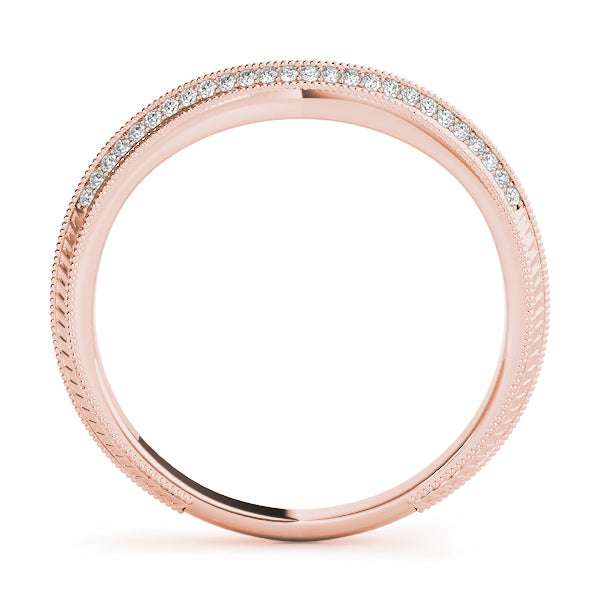 Double Row Pavã© Half Eternity Ring in Gold & Platinum