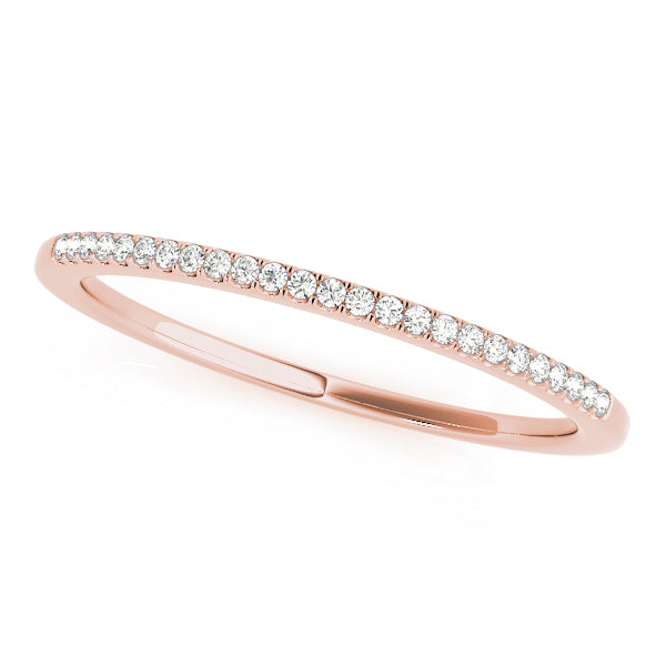 Split Prong Half Eternity Ring in Gold & Platinum