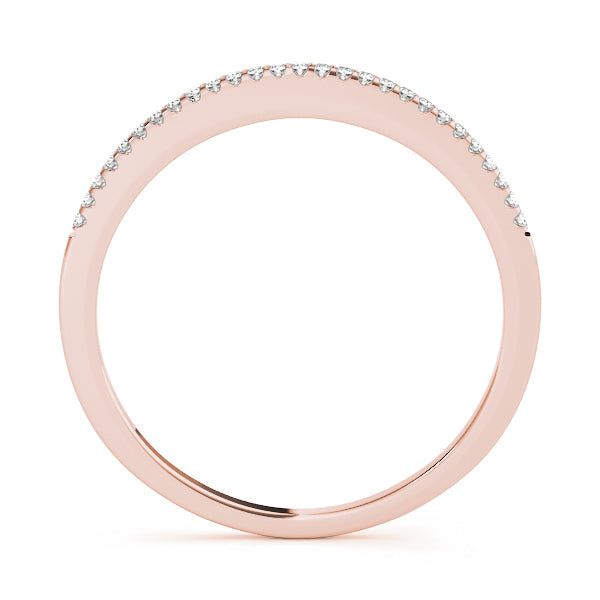 Shared Prong Half Eternity Ring in Gold & Platinum