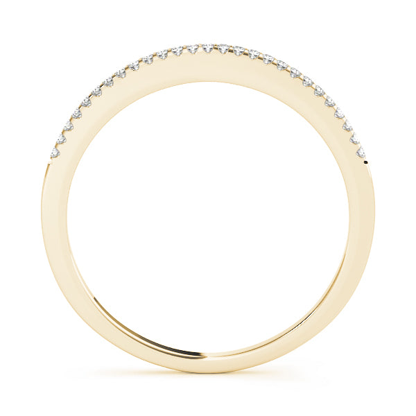 Shared Prong Half Eternity Ring in Gold & Platinum